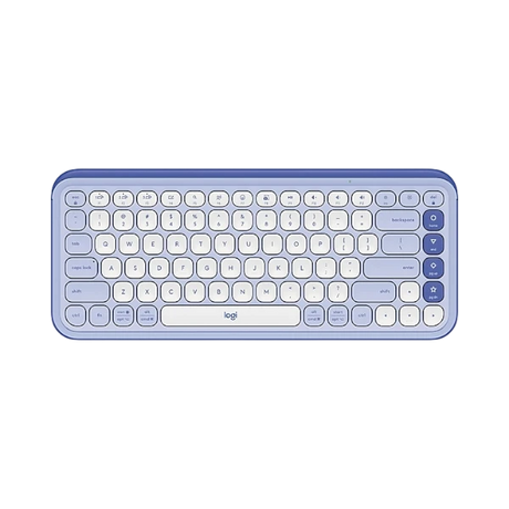 Logitech POP ICON KEYS Wireless Keyboard (Lilac & Off-White) — Being Shipped