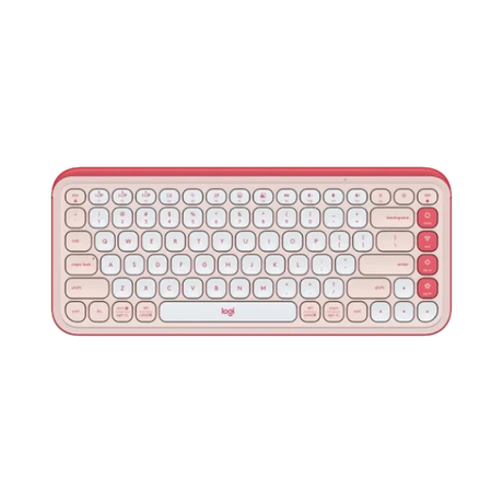 Logitech POP ICON KEYS Wireless Keyboard (Rose & Off-White) — Being Shipped