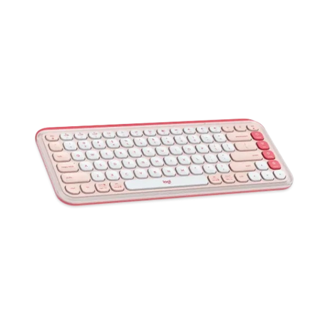 Logitech POP ICON KEYS Wireless Keyboard (Rose & Off-White) — Being Shipped