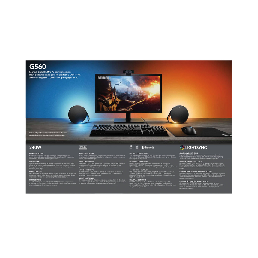 Logitech G G560 LIGHTSYNC PC Gaming Speakers — Being Shipped