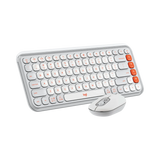 Logitech POP ICON Wireless Keyboard & Mouse Combo (Off-White & Orange) — Being Shipped