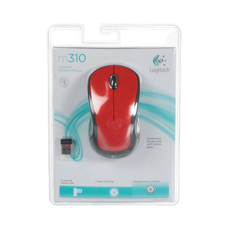 Logitech M310 Wireless Mouse (Glossy Red) — Being Shipped
