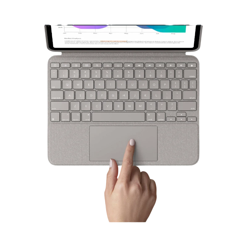 Logitech Combo Touch Backlit Keyboard Case for Apple 11" iPad Pro 1st-4th Gen (Sand) — Being Shipped