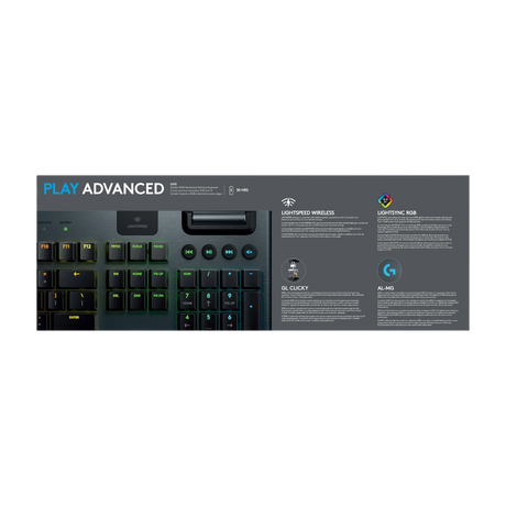 Logitech G G915 LIGHTSPEED Wireless RGB Mechanical Gaming Keyboard (Carbon, GL Clicky) — Being Shipped