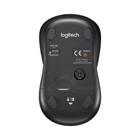 Logitech M310 Wireless Ambidextrous Optical USB Mouse (Black) — Being Shipped