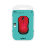 Logitech M185 Wireless Ambidextrous Optical Mouse (Red) — Being Shipped