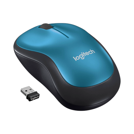 Logitech M185 Wireless Mouse (Blue/Black) — Being Shipped