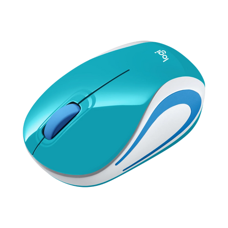 Logitech M187 Wireless Ambidextrous Optical USB Mouse (Teal) — Being Shipped