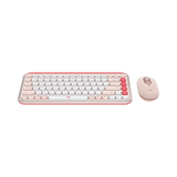 Logitech POP ICON Wireless Keyboard & Mouse Combo (Rose & Off-White) — Being Shipped