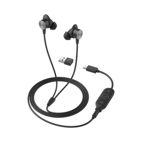 Logitech Zone Wired Earbuds Stereo Headset (Graphite) — Being Shipped