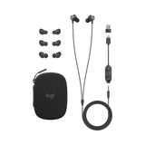 Logitech Zone Wired Earbuds Stereo Headset (Graphite) — Being Shipped