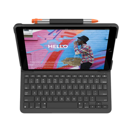 Logitech Slim Folio Plastic Keyboard Case for 10.2" iPad (Graphite) — Being Shipped