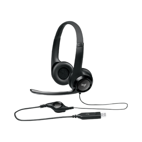 Logitech USB Headset H390 (Black) — Being Shipped