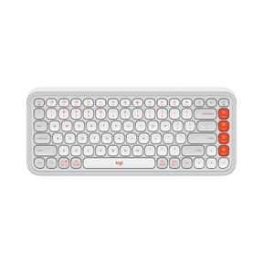 Logitech POP ICON KEYS Wireless Keyboard (Off-White & Orange) — Being Shipped