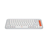Logitech POP ICON KEYS Wireless Keyboard (Off-White & Orange) — Being Shipped
