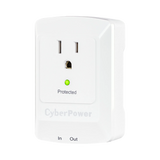 CyberPower CSP100TW Single Outlet Wall-Tap Surge Protector with Fax & Data Protection — Being Shipped