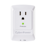 CyberPower CSP100TW Single Outlet Wall-Tap Surge Protector with Fax & Data Protection — Being Shipped