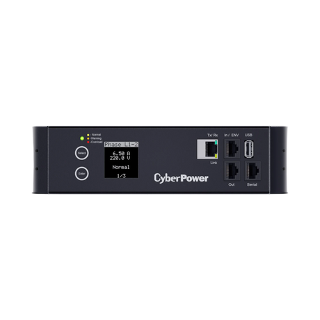 CyberPower 3-Phase Switched Metered-By-Outlet PDU with IEC-309 60A Blue (3P+E) Cord — Being Shipped
