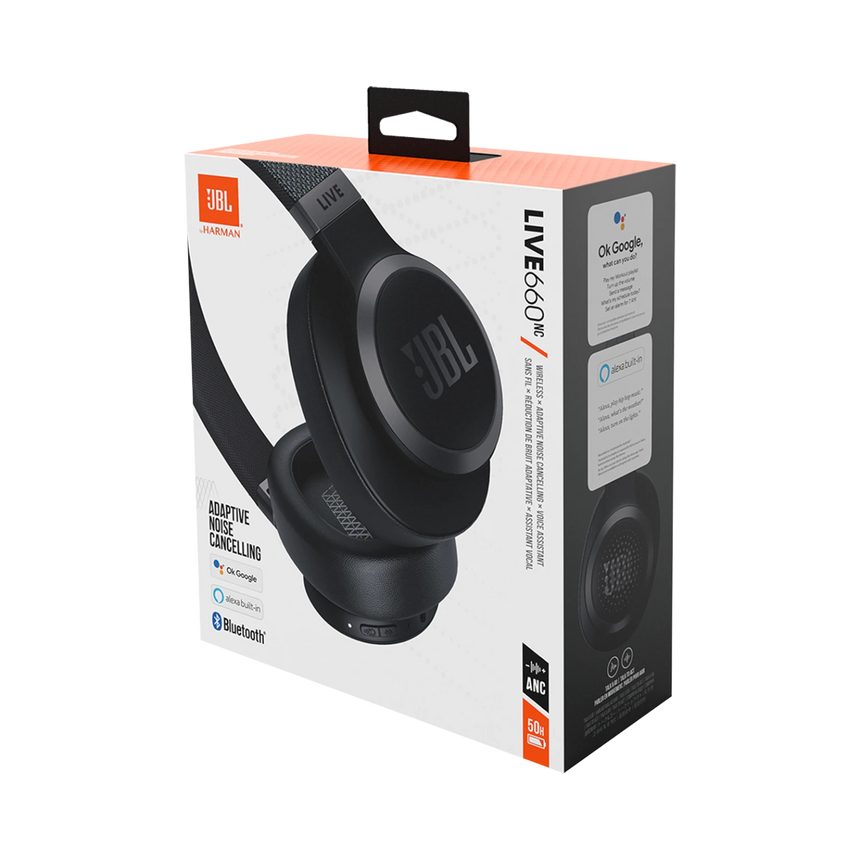 JBL Live 660NC Noise-Canceling Wireless Over-Ear Headphones (Black) — Being Shipped