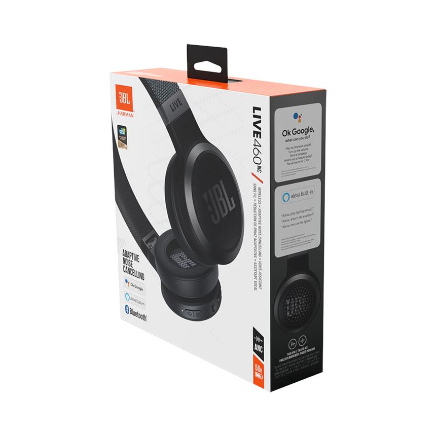 JBL Live 460NC Noise-Canceling Wireless On-Ear Headphones (Black) — Being Shipped