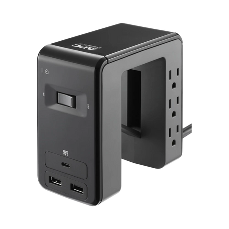 APC Essential SurgeArrest 6-Outlet Surge Protector with USB Type-A & C Ports (120V, Black) — Being Shipped