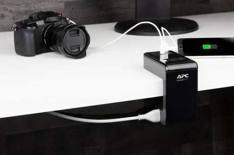 APC Essential SurgeArrest 6-Outlet Surge Protector with USB Type-A & C Ports (120V, Black) — Being Shipped