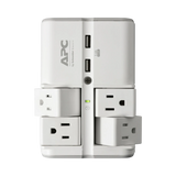APC Essential SurgeArrest Rotating 4-Outlet Wall Tap with USB Charger (White) — Being Shipped