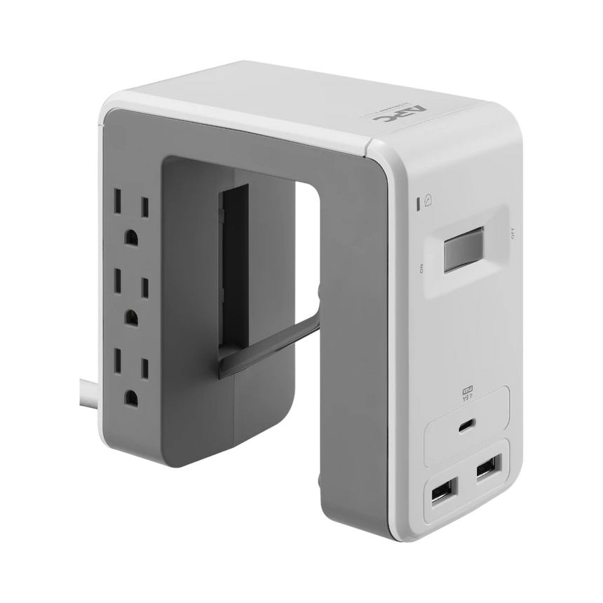 APC Essential SurgeArrest 6-Outlet Surge Protector with USB Type-A & C Ports (120V, White) — Being Shipped