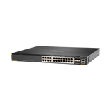 Aruba Networking CX 6300M 24-port HPE Smart Rate 1/2.5/5GbE Class 6 PoE and 4-port SFP56 Switch — Being Shipped