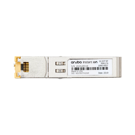 Aruba Networking Instant On SFP to RJ45 Gigabit Transceiver — Being Shipped