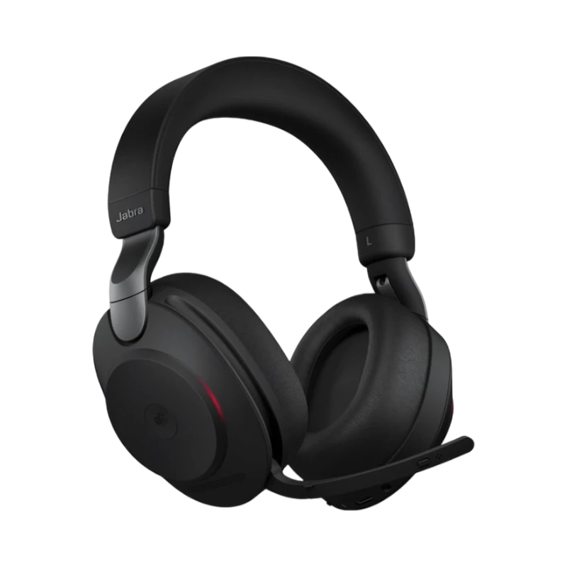 Jabra Evolve2 85 Noise-Canceling Wireless Over-Ear Headset with Stand (Microsoft Teams, USB Type-A, Black) — Being Shipped