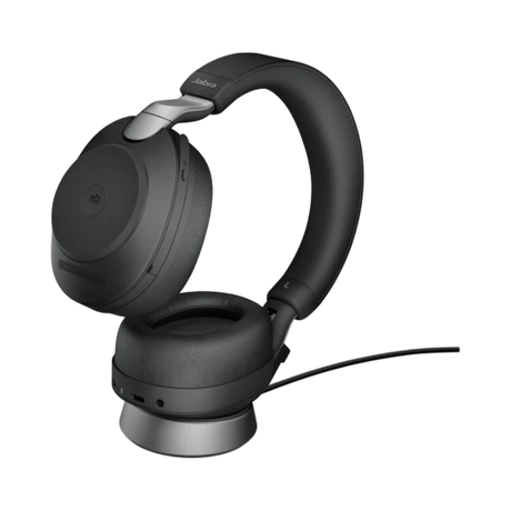 Jabra Evolve2 85 Noise-Canceling Wireless Over-Ear Headset with Stand (Microsoft Teams, USB Type-A, Black) — Being Shipped