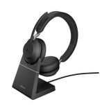 Jabra Evolve2 65 Stereo Wireless On-Ear Headset with Stand (Unified Communication, USB Type-A, Black) — Being Shipped