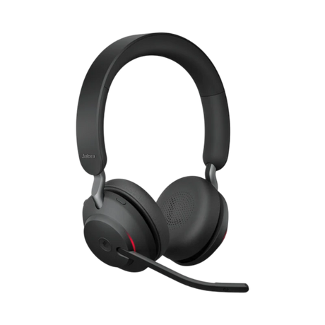 Jabra Evolve2 65 Stereo Wireless On-Ear Headset with Stand (Unified Communication, USB Type-A, Black) — Being Shipped