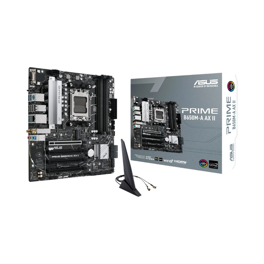 ASUS PRIME B650M-A AX II AM5 Micro-ATX Motherboard — Being Shipped