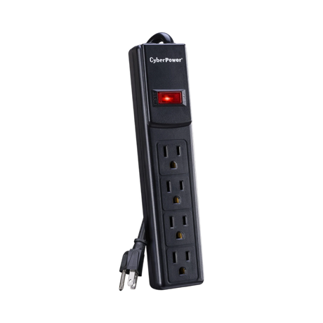 CyberPower CSB404 4-Outlet Essential Series Surge Protector (Black) — Being Shipped