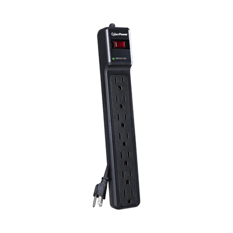 CyberPower CSB706 7-Outlet Essential Series Surge Protector (Black) — Being Shipped