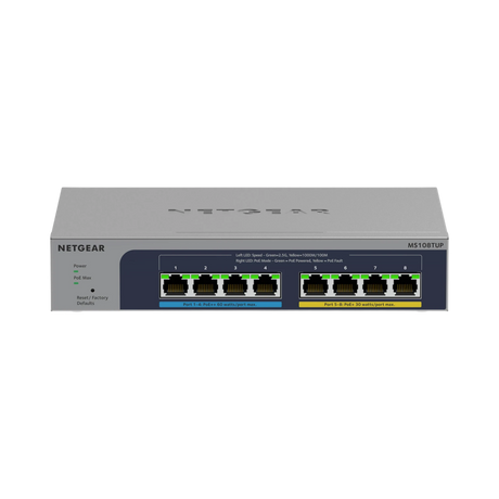 NETGEAR MS108TUP 8-Port 2.5G Ultra60 PoE++ Compliant Managed Network Switch — Being Shipped
