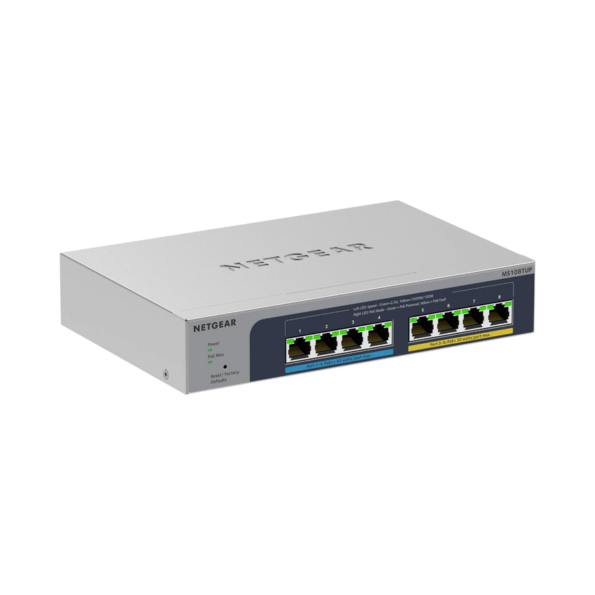 NETGEAR MS108TUP 8-Port 2.5G Ultra60 PoE++ Compliant Managed Network Switch — Being Shipped