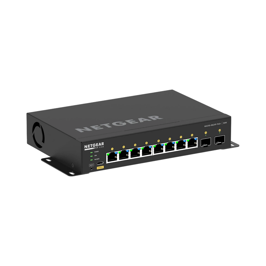 NETGEAR AV Line M4250 GSM4210PX 8-Port Gigabit PoE+ Compliant Managed AV Switch with SFP (220W) — Being Shipped