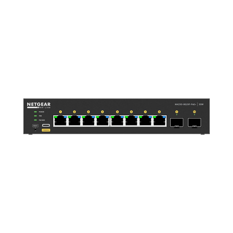 NETGEAR AV Line M4250 GSM4210PX 8-Port Gigabit PoE+ Compliant Managed AV Switch with SFP (220W) — Being Shipped