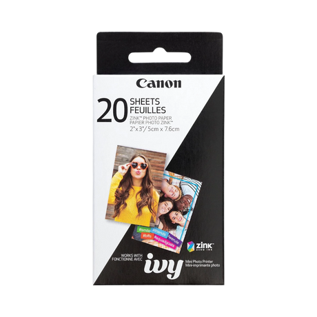 Canon 2 x 3" ZINK Photo Paper Pack (20 Sheets) — Being Shipped