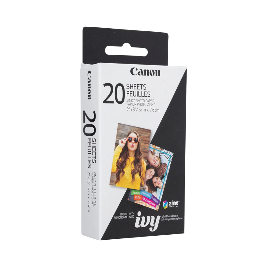 Canon 2 x 3" ZINK Photo Paper Pack (20 Sheets) — Being Shipped