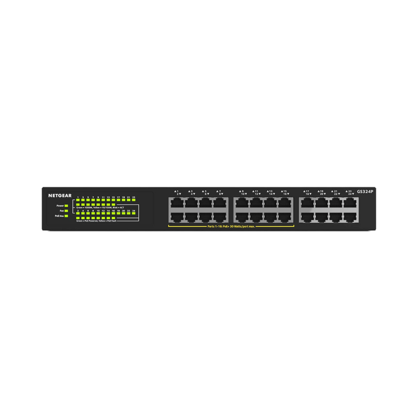 NETGEAR GS324P 24-Port Gigabit PoE+ Compliant Unmanaged Switch — Being Shipped