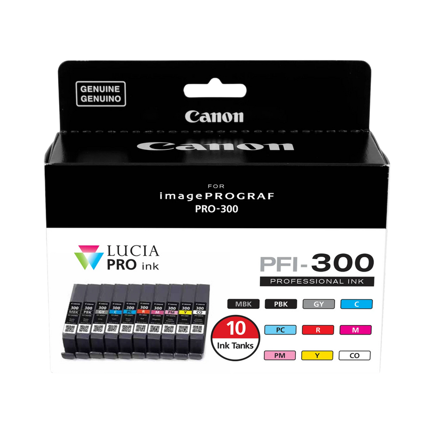 Canon PFI-300 Ten Color Ink Tank Pack — Being Shipped