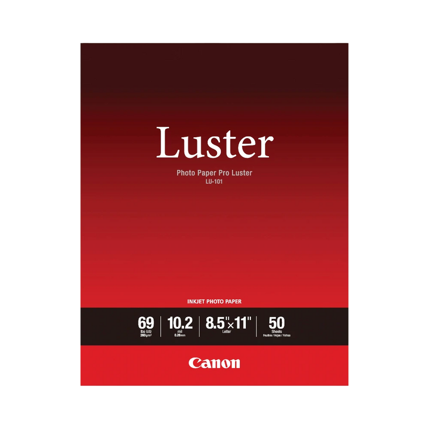 Canon Photo Paper Pro Luster (8.5 x 11", 50 Sheets) — Being Shipped