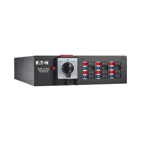 Eaton BPM Bypass Power Module, Wall-Mount/Rackmount, 3U, Black, Split-phase (L1, L2, N, G), 9PXM, 9170+, 9155, 9PXSP 8-10K, 1, HW (50-125A), 6) 5-20R, (3) L6-30R — Being Shipped