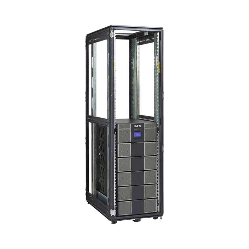 Eaton 9PXM UPS Frame, 4-20 kVA (N+1), Hardwired Input, Hardwired Output, Rack/Tower, 21U, Online/Double-Conversion, Free Standing Model, Black/Silver, 110V/220V, 120V/208V, 120V/240V, 127V/220V — Being Shipped