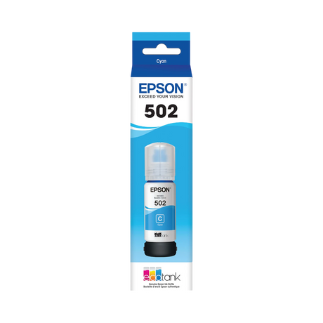 Epson T502 Cyan EcoTank Ink Bottle (70mL) — Being Shipped