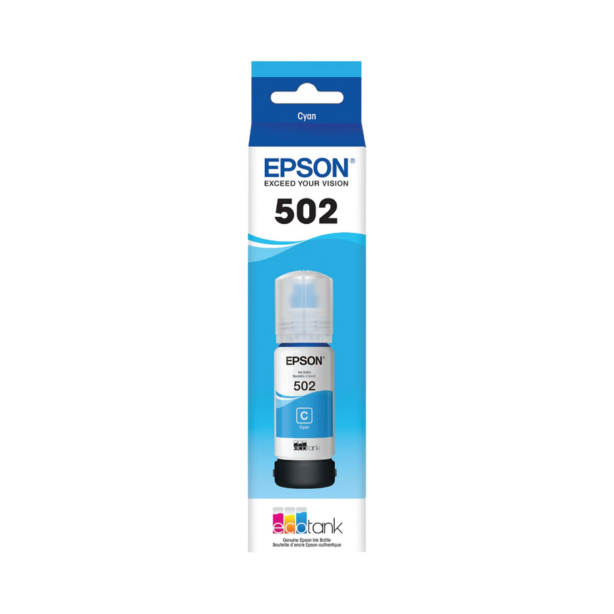 Epson T502 Cyan EcoTank Ink Bottle (70mL) — Being Shipped